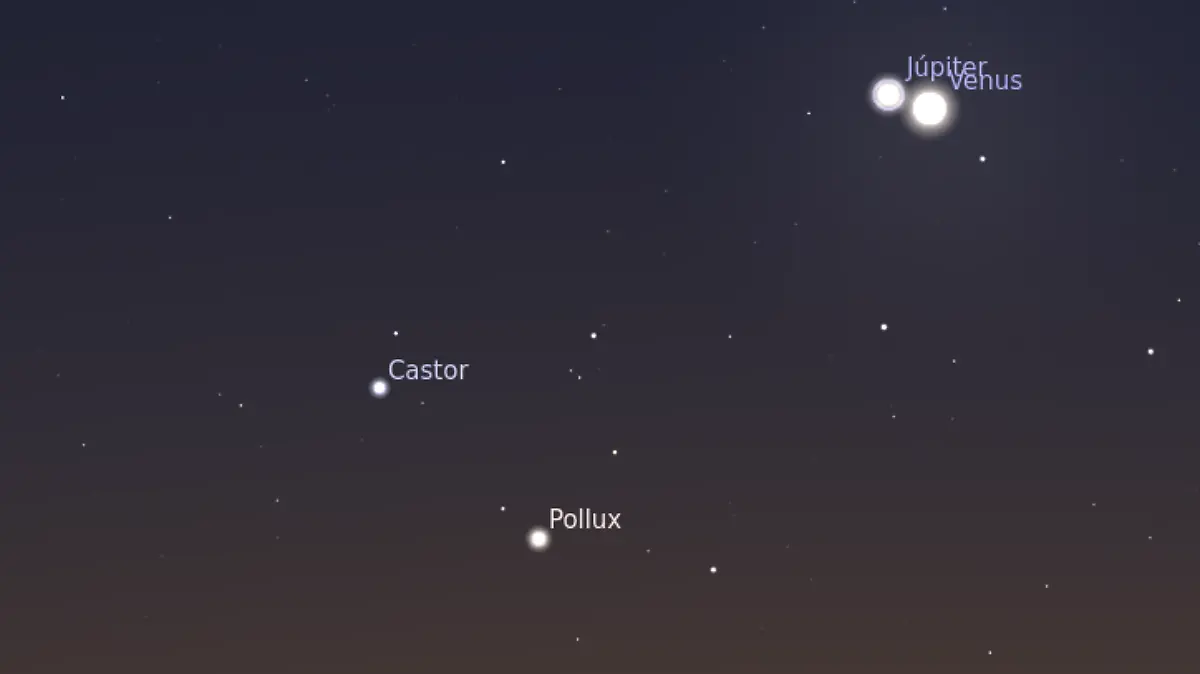 La conjunción entre Venus y Júpiter