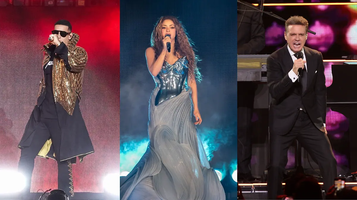 daddy yankee - shakira - luis miguel