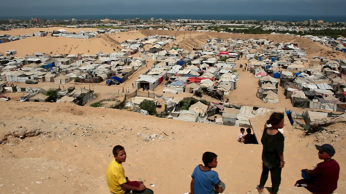 Asentamiento de desplazados en Gaza