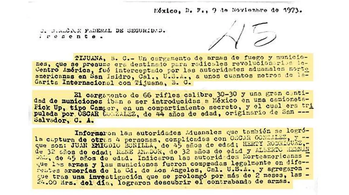 Incautación en Garita de Tijuana