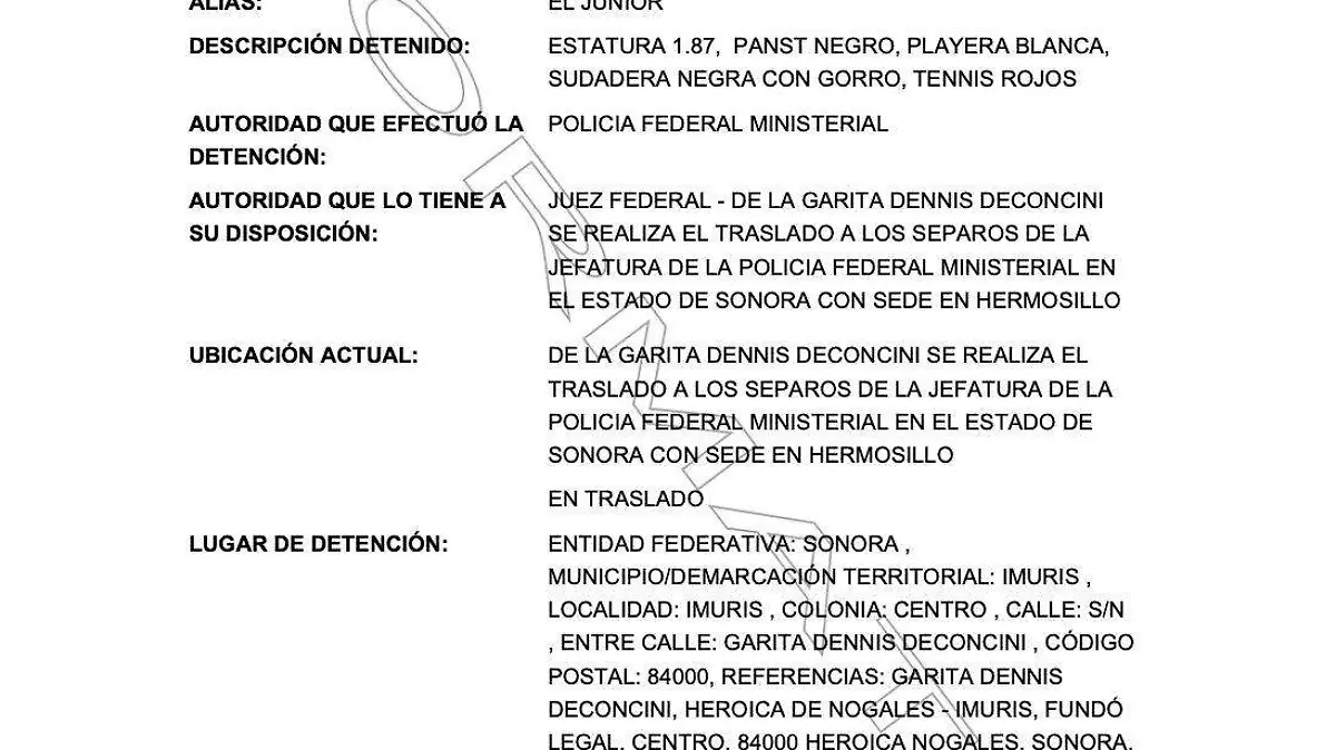 JC Chavez en el registro nacional de detenciones