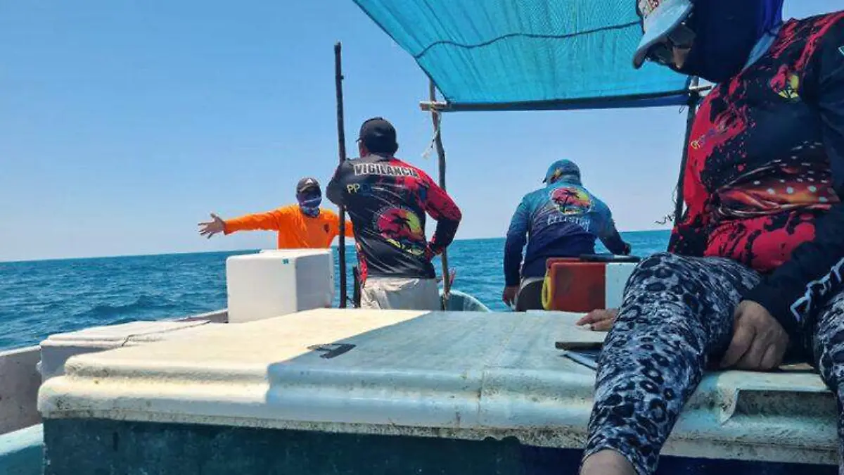 Cuando encuentran a pescadores furtivos los exhortan a abandonar la zona Foto- cortesía Natalia Gutiérrez