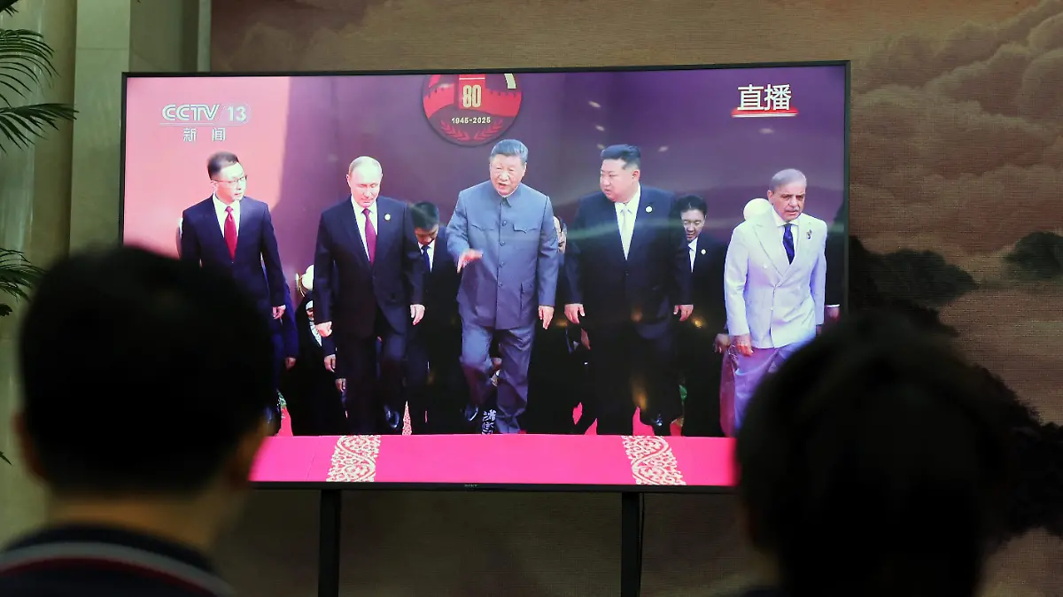 Xi, Putin y Kim llegan juntos a la plaza de Tiananmen antes del desfile militar en China