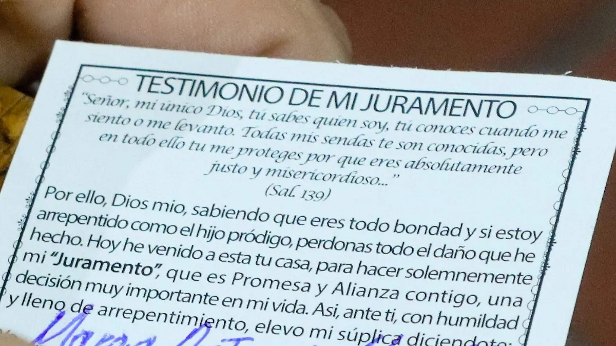 Juramento para dejar de tomar alcohol
