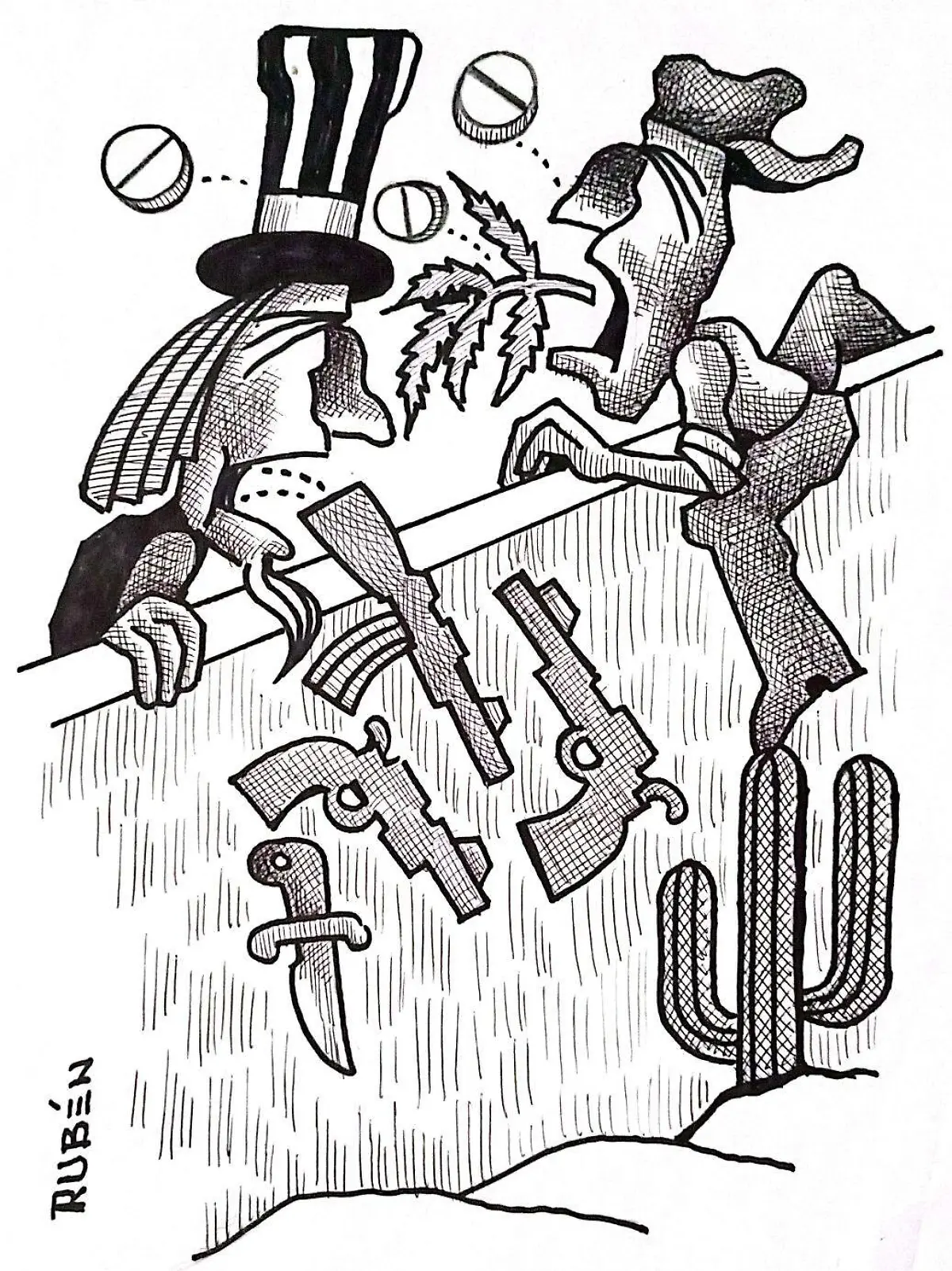 carton Ruben TOMA Y DACA