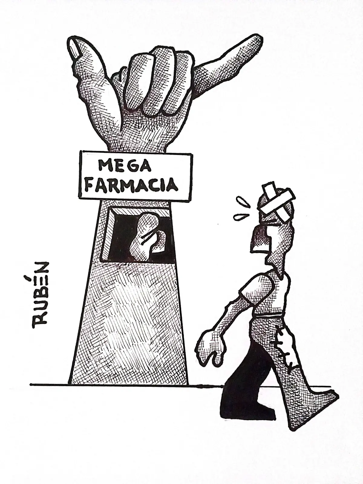 cartón Rubén ¿TE DUELE ALGO_ 