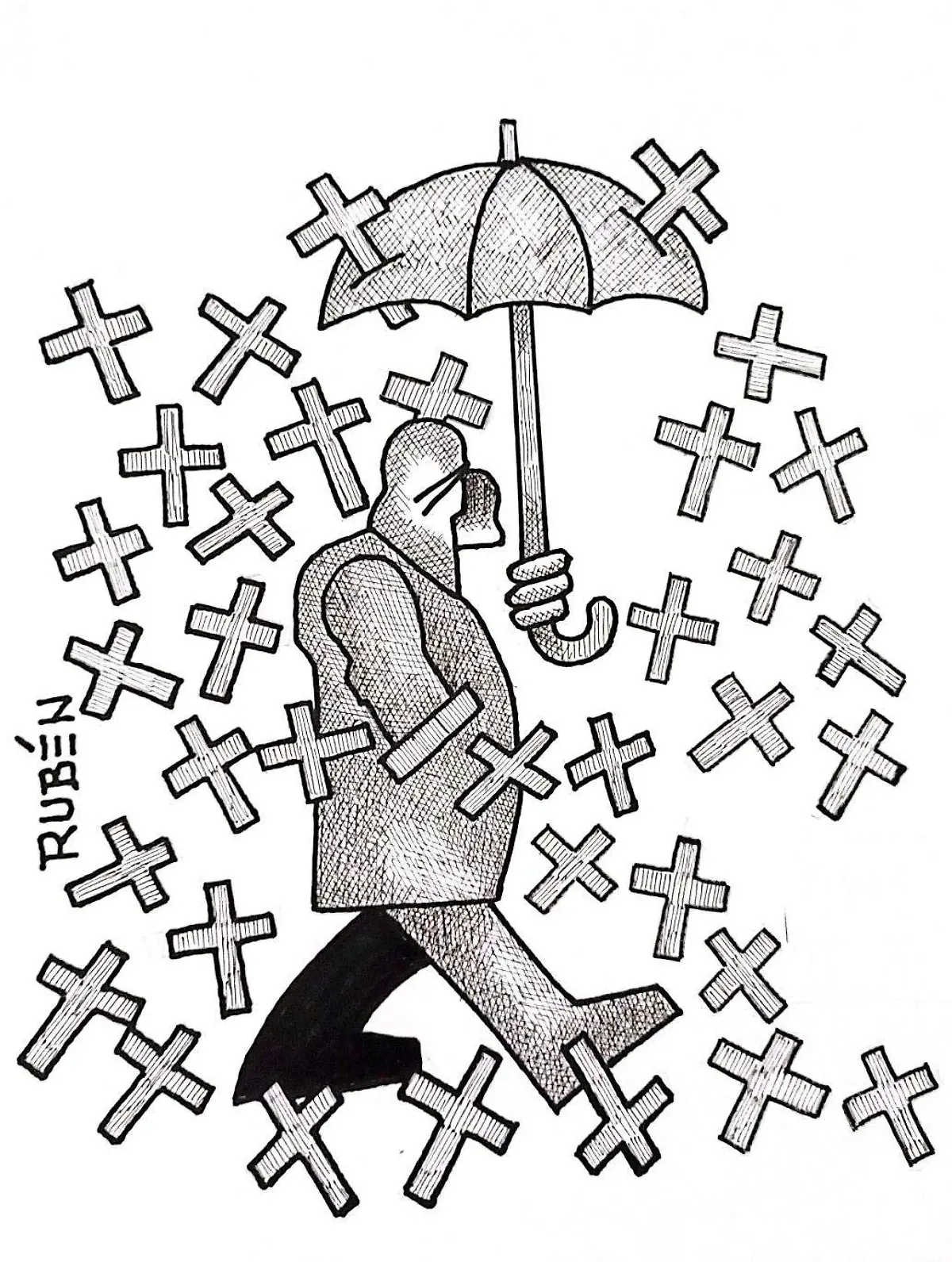 cartón Rubén NO PARA LA LLUVIA