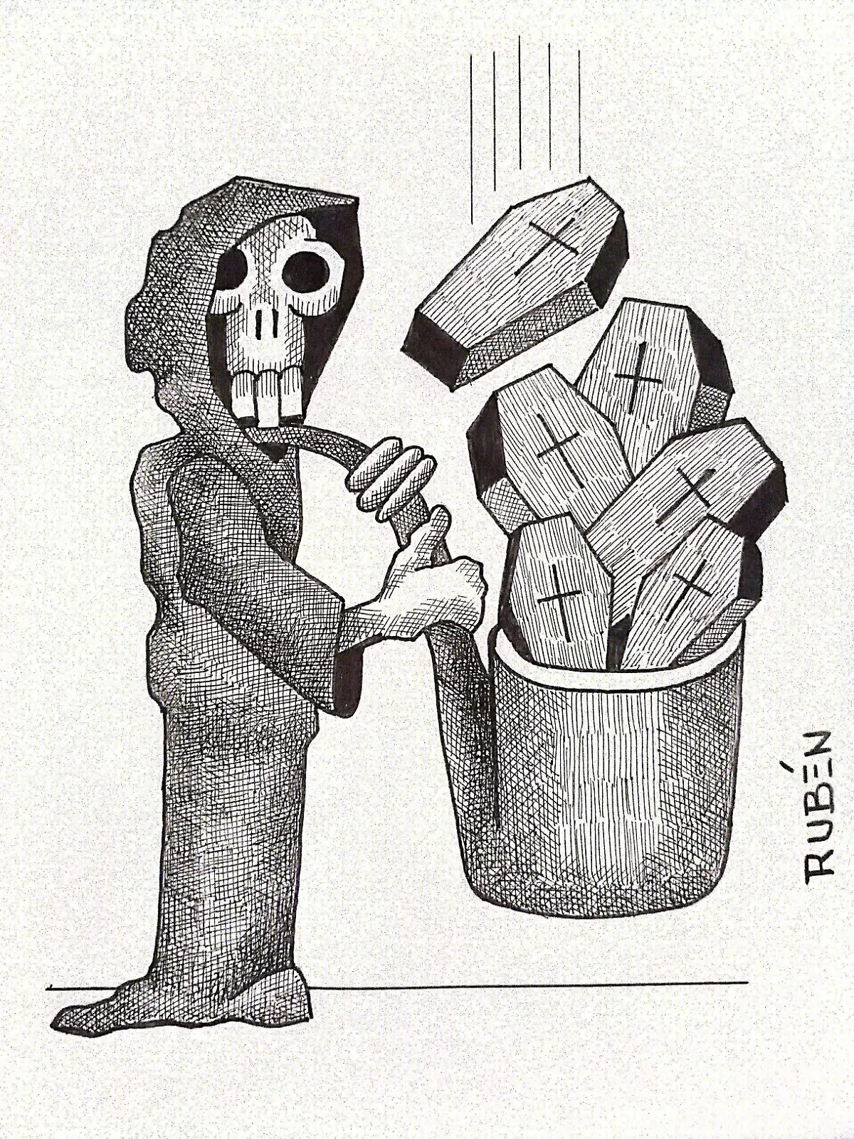 cartón RUBEN '' LA FATAL PIPA''