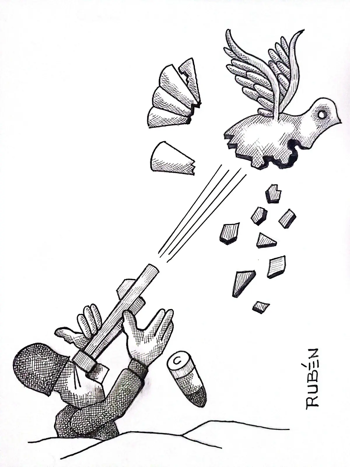 cartón RUBEN '' EL ULTIMO DISPARO''