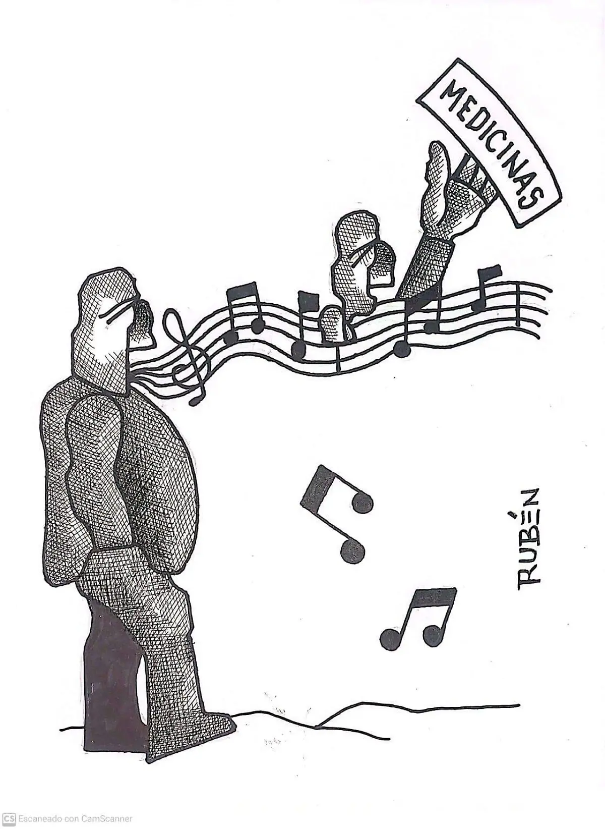 cartón Rubén  PURA LENGUA