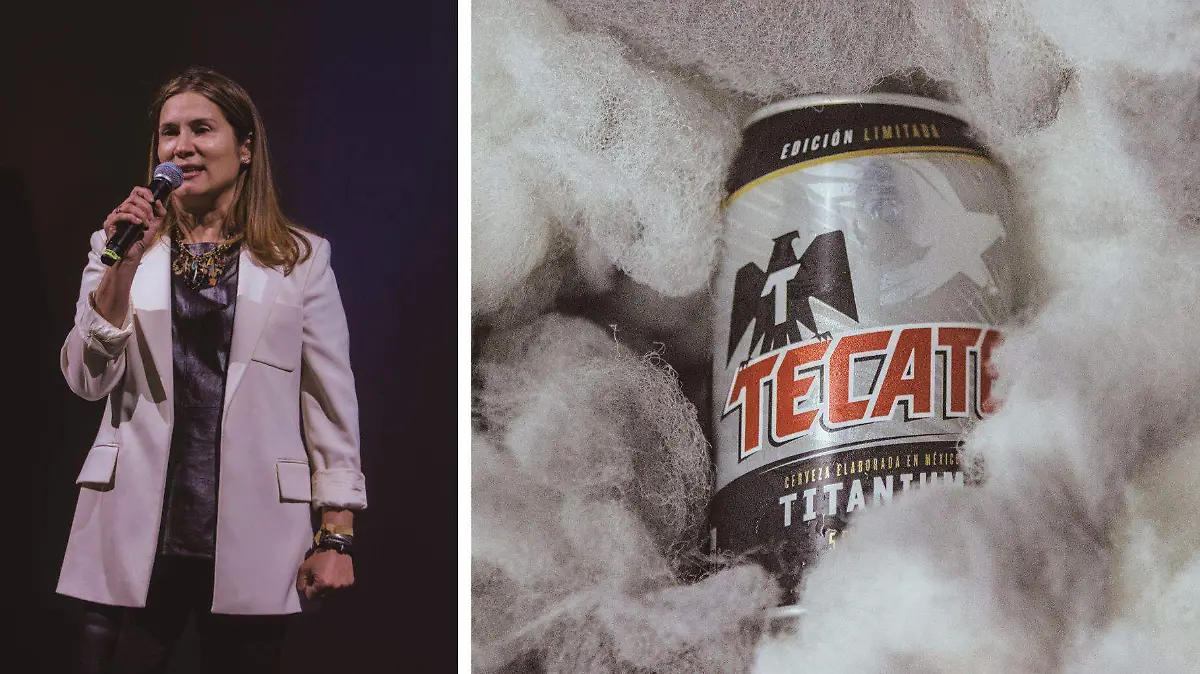 Marta García, VP de Marketing de HEINEKEN México, encabezó la presentación de la nueva campaña “Volvimos por ti”, una oda a los consumidores que pidieron el regreso de Tecate Titanium.