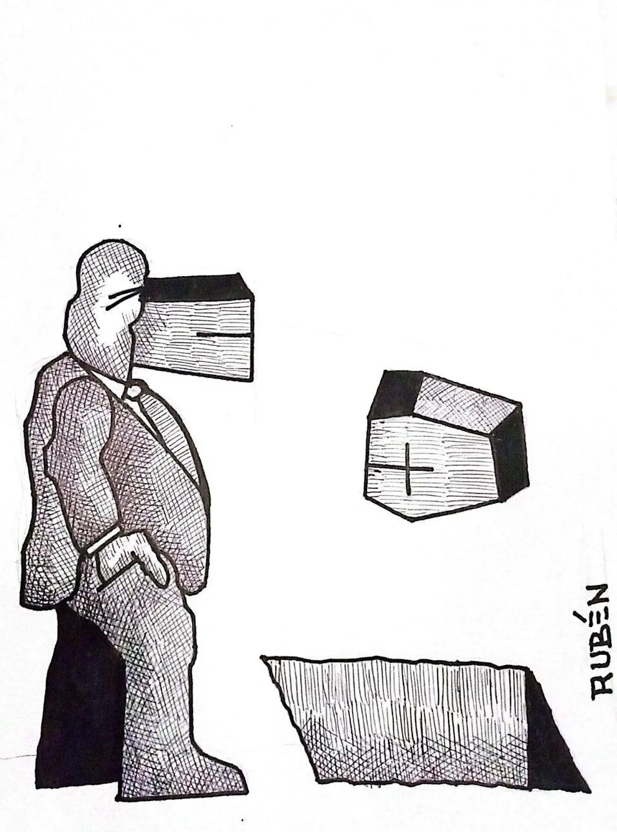 cartón  RUBEN ''HOMICIDIOS A LA BAJA''