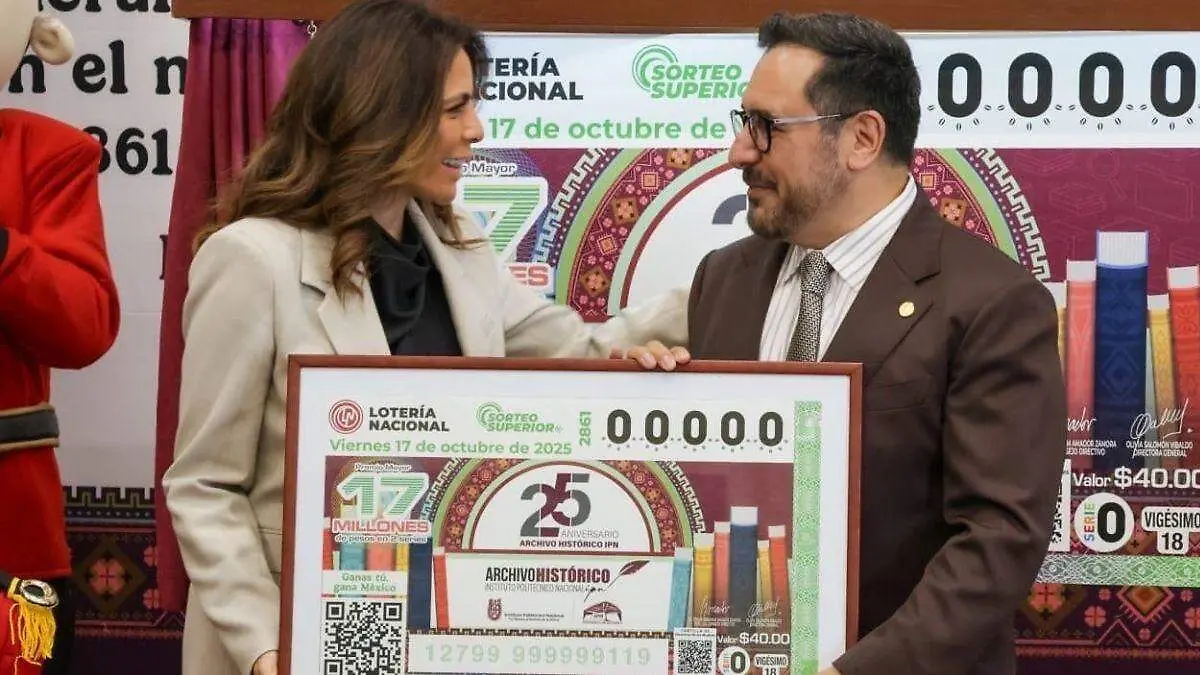 IPN y la Lotería Nacional develan billete conmemorativo