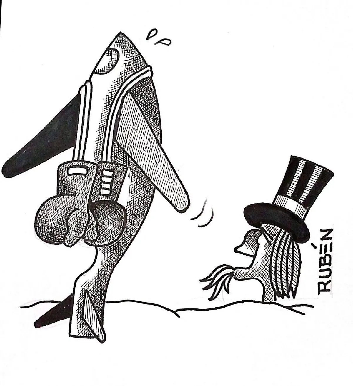 cartón RUBEN '' QUE SUENE LA CAMPANA''