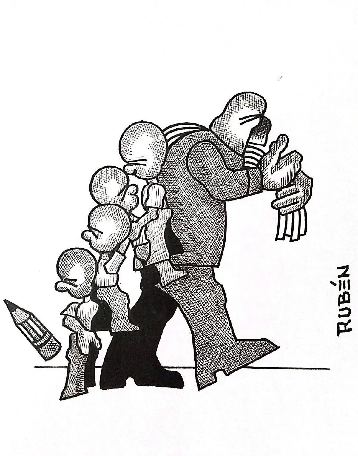 carttón RUBEN '' RECLUTAMNIENTO INFANTIL''