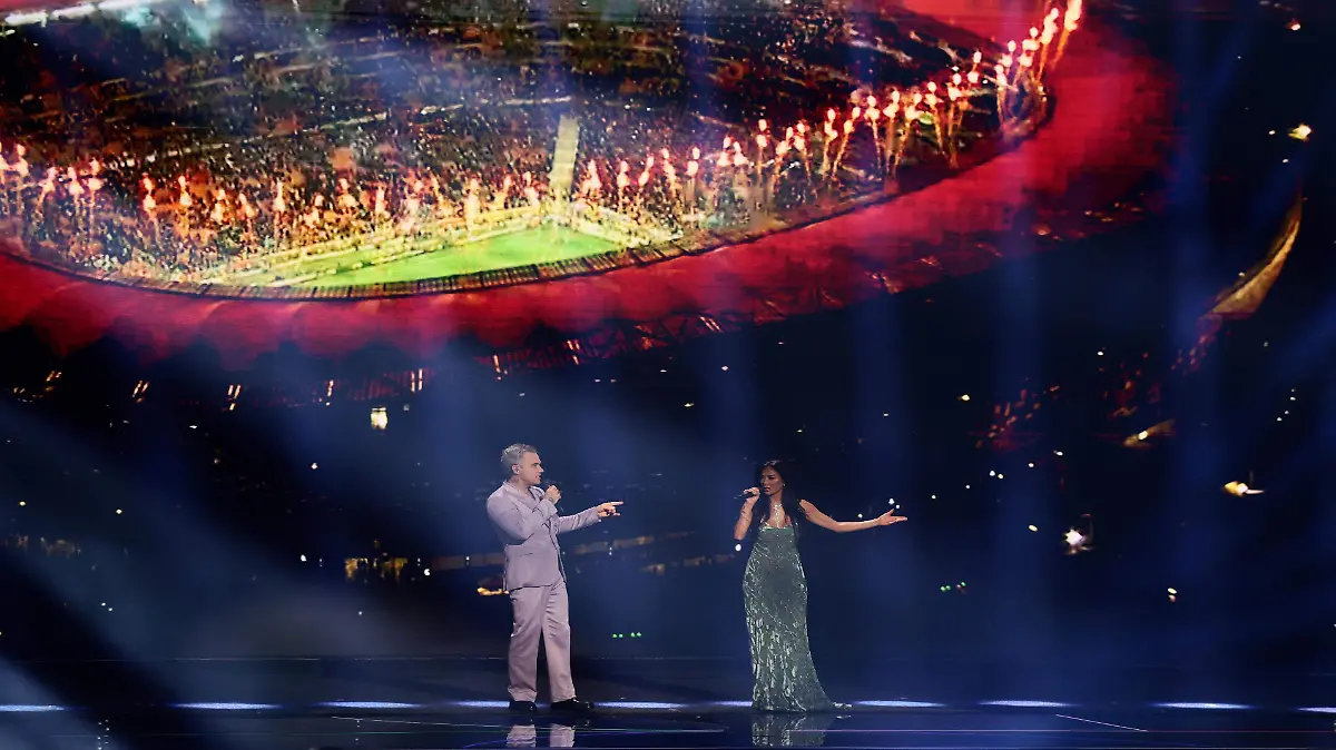 Robie Williams y Nicole Scherzinger 