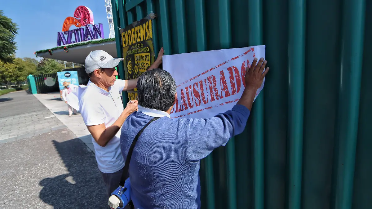 Protesta parque aztlan por museo dolores olmedo