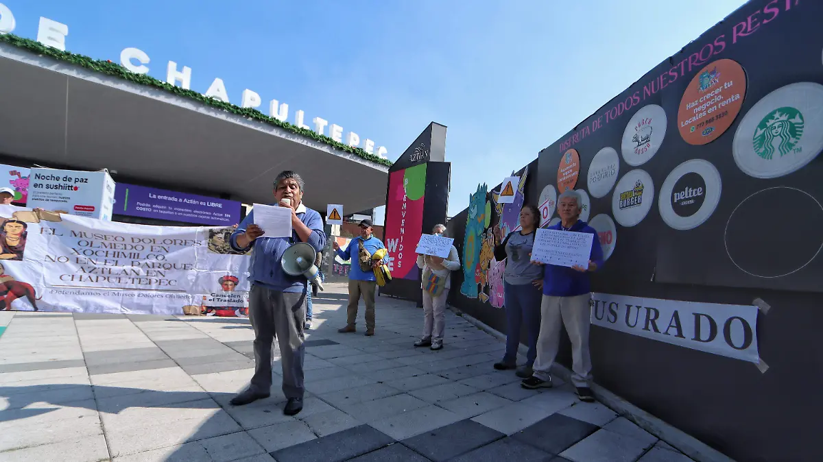 Protesta parque aztlan por museo dolores olmedo