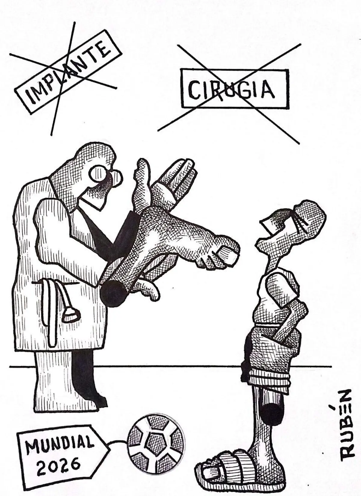 cartón Rubén  LA FIESTA VA A EMPEZAR DR