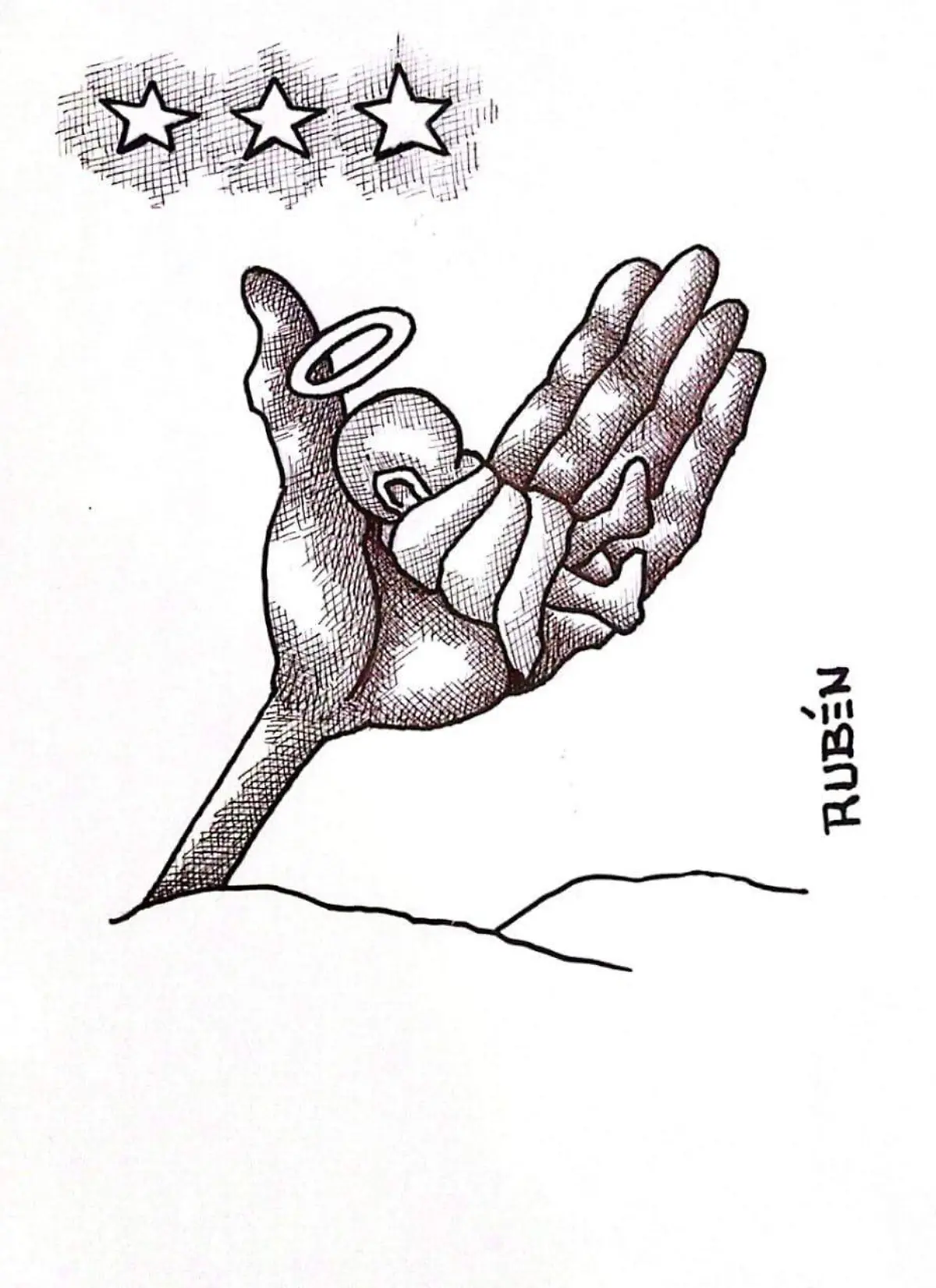 cartón RUBEN'' FELIZ NAVIDAD''