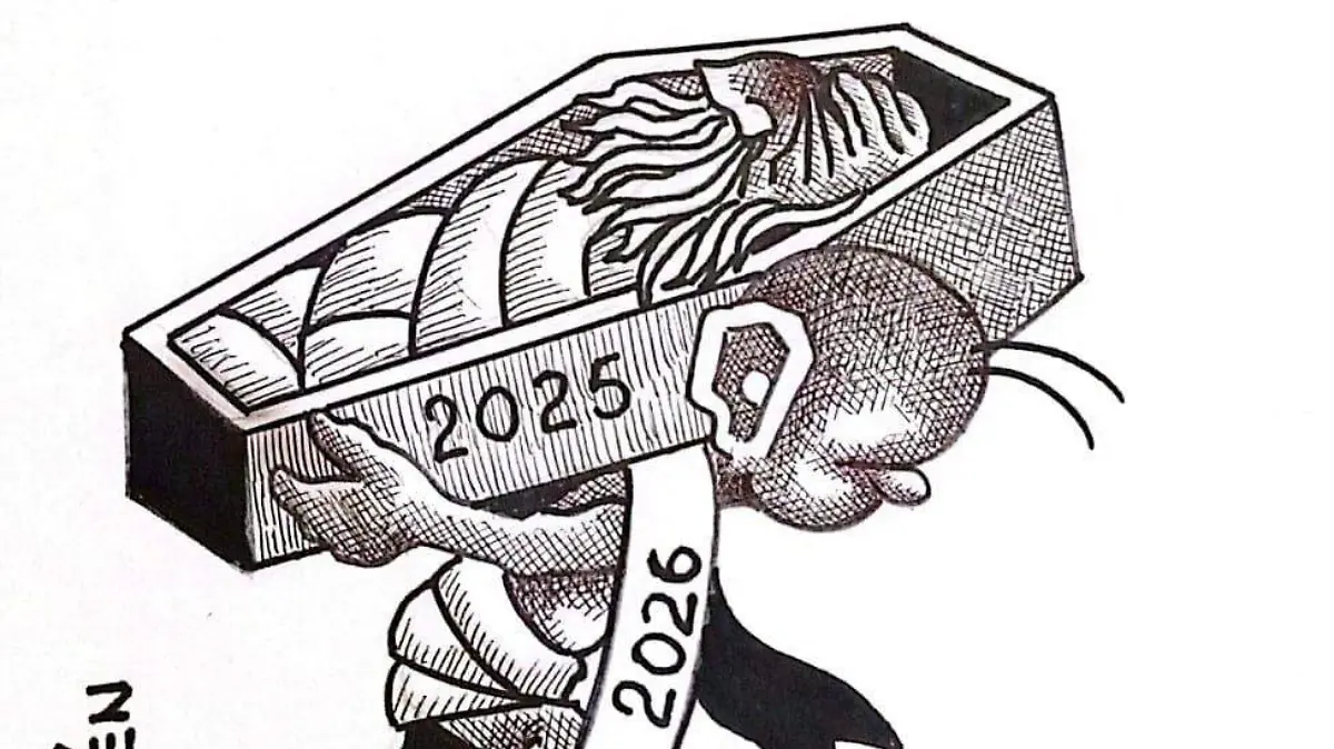 cartón RUBEN '' NO AGUANTO SU AÑO ''