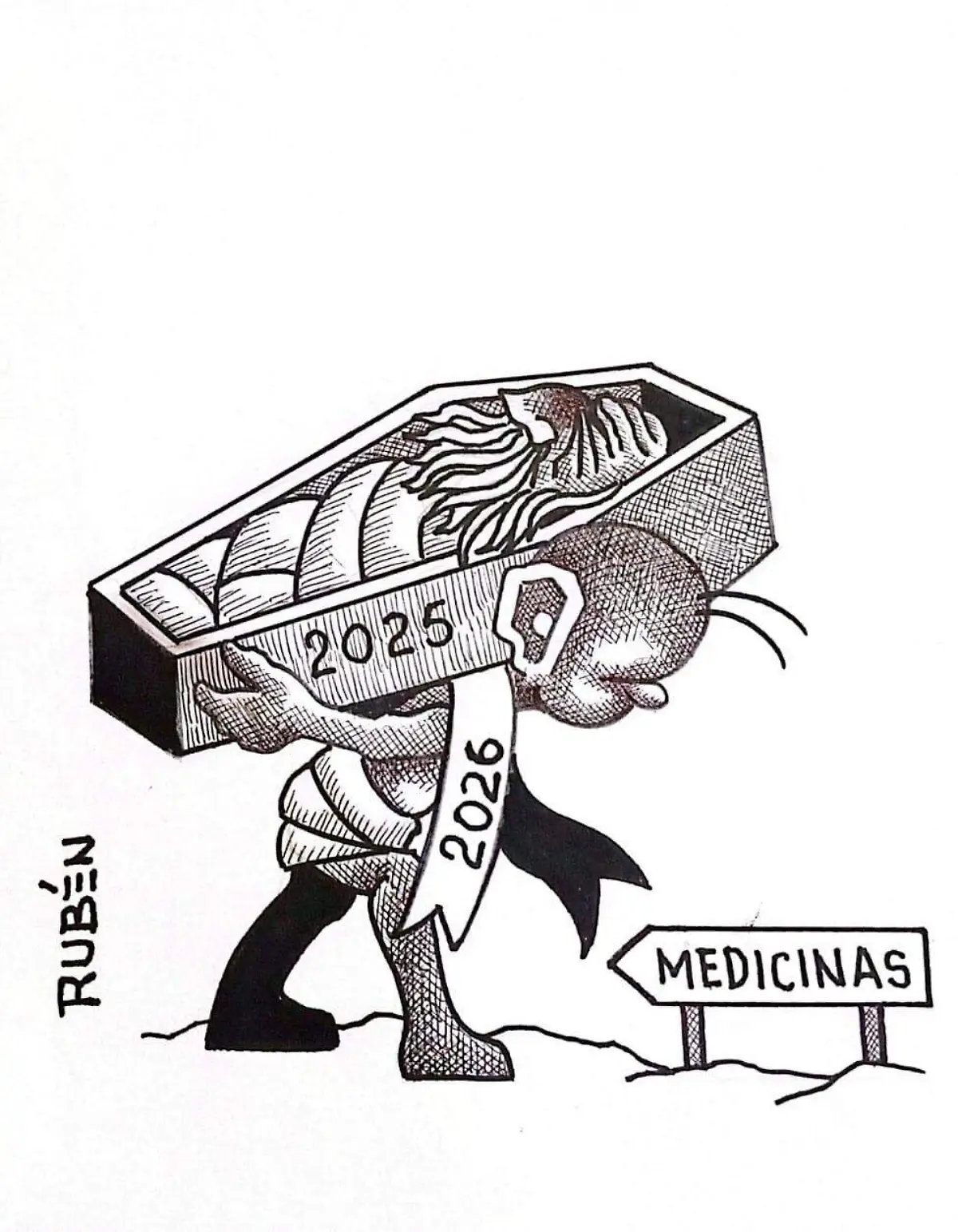 cartón RUBEN '' NO AGUANTO SU AÑO ''