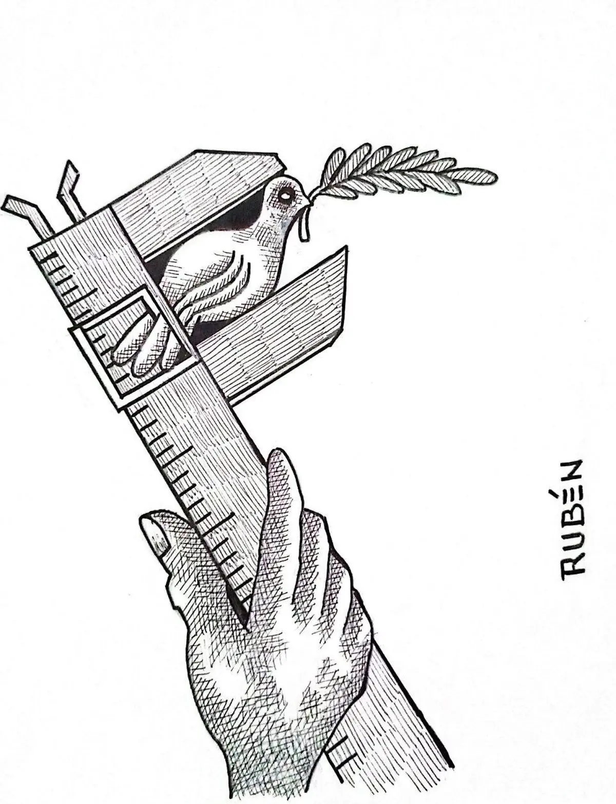 cartón RUBEN '' QUE GRANDE ERES''