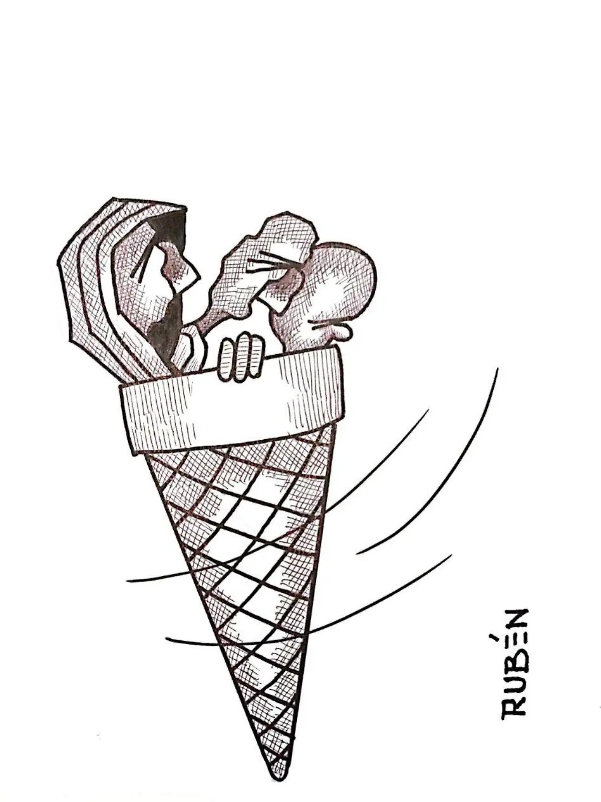 cartón RUBEN '' HELADOS''
