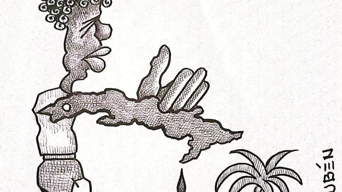 cartón RUBEN '' SE ME SECO EL BRAZO''