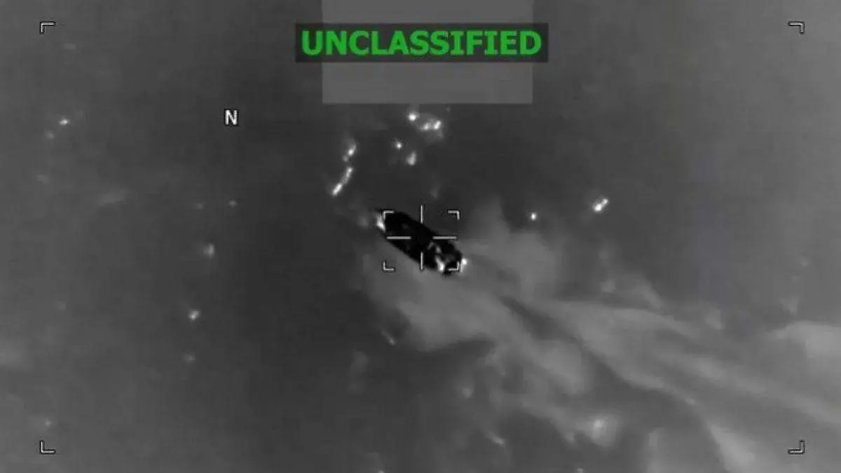 Lancha derribada por EU