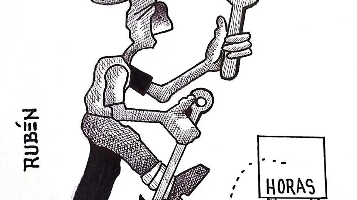 cartón Rubén NI UN MINUTO MÁS