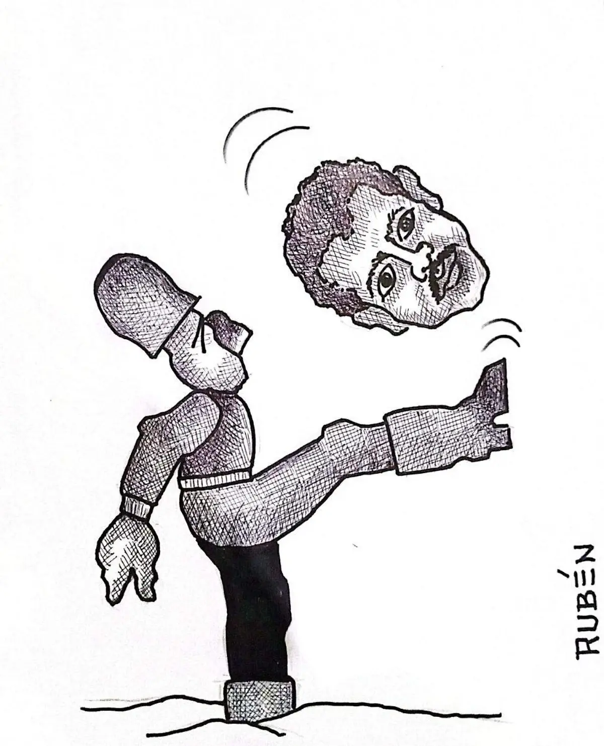 cartón Rubén EMPEZÓ LA FIESTA