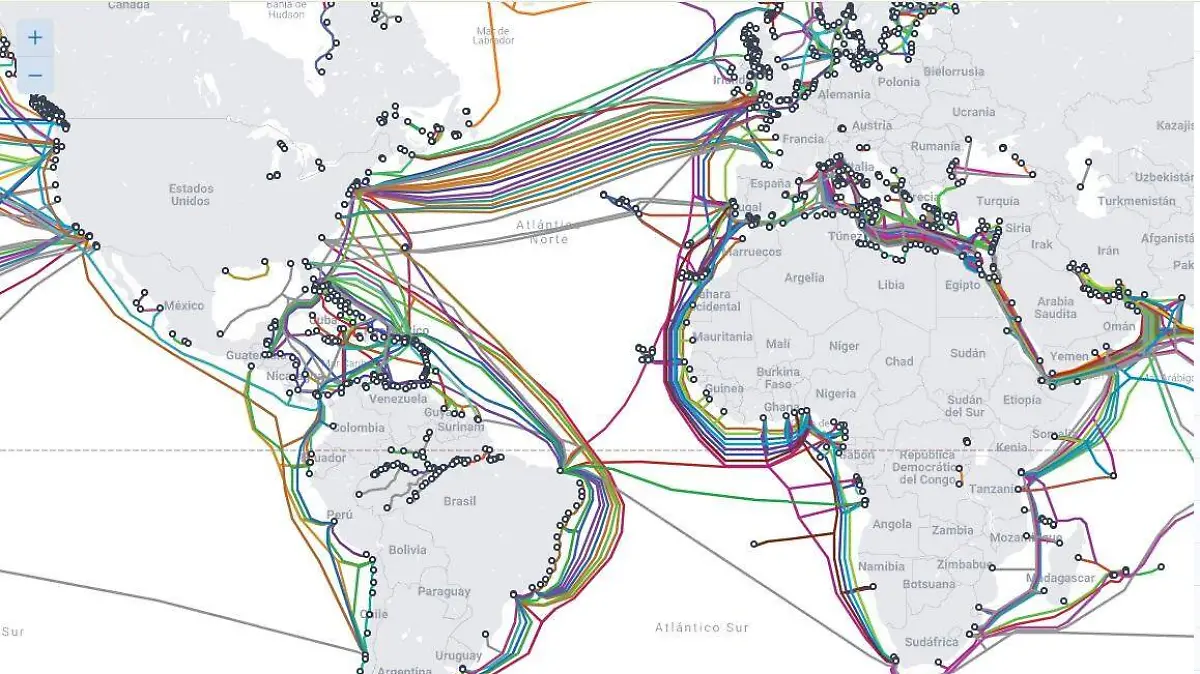Cables submarinos por el mundo