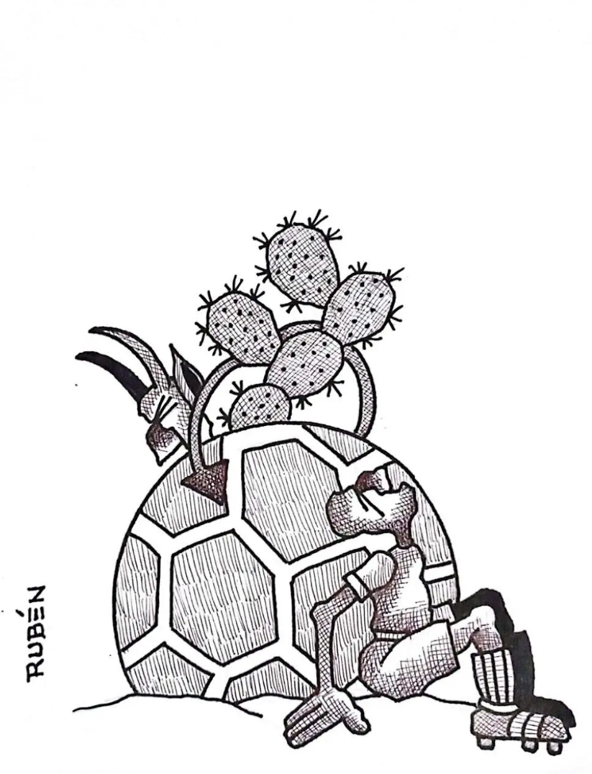 carton Rubén PREOCUPACIÓN EN LA NOPALERA