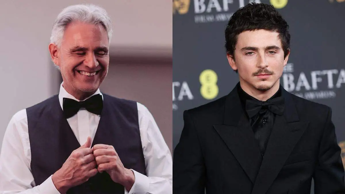 Timothée Chalamet y Andrea Bocelli