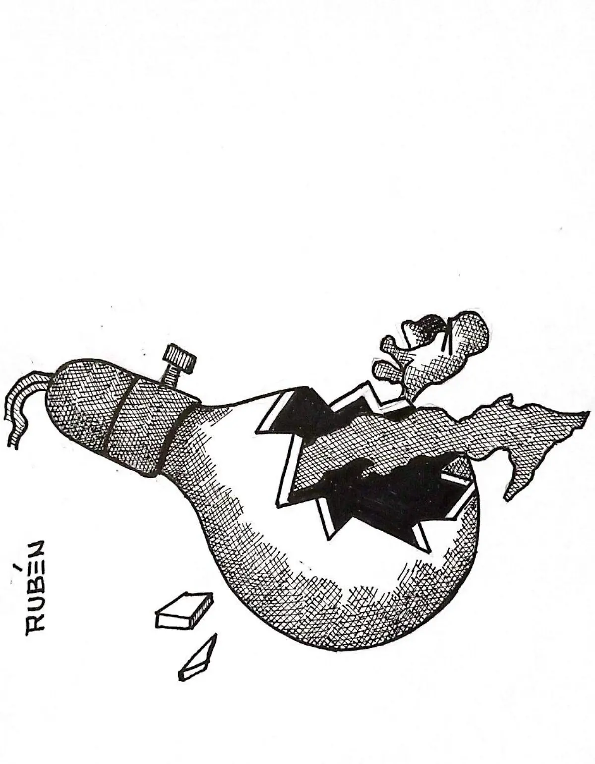 cartón Rubén NI LUNA NI ESTRELLAS