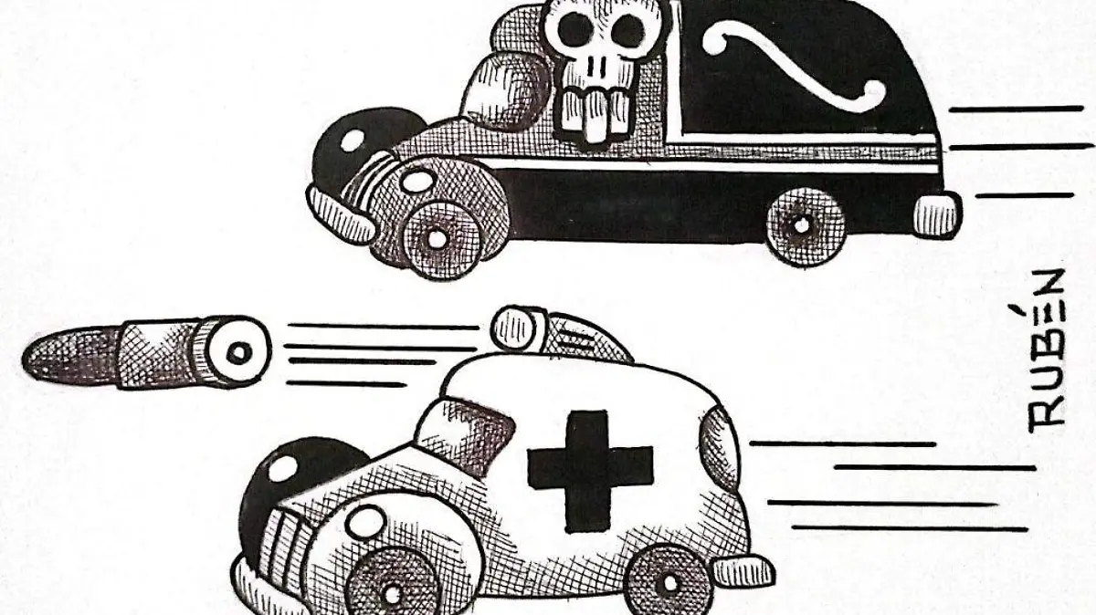 cartón Rubén DISPUTA DE VIDA O MUERTE