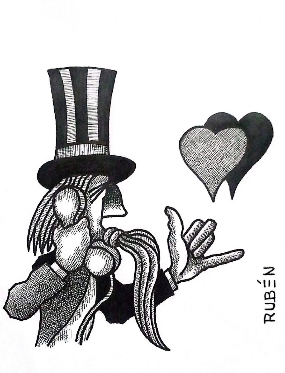 cartón RUBEN '' ESTAMOS CON MÉXICO''