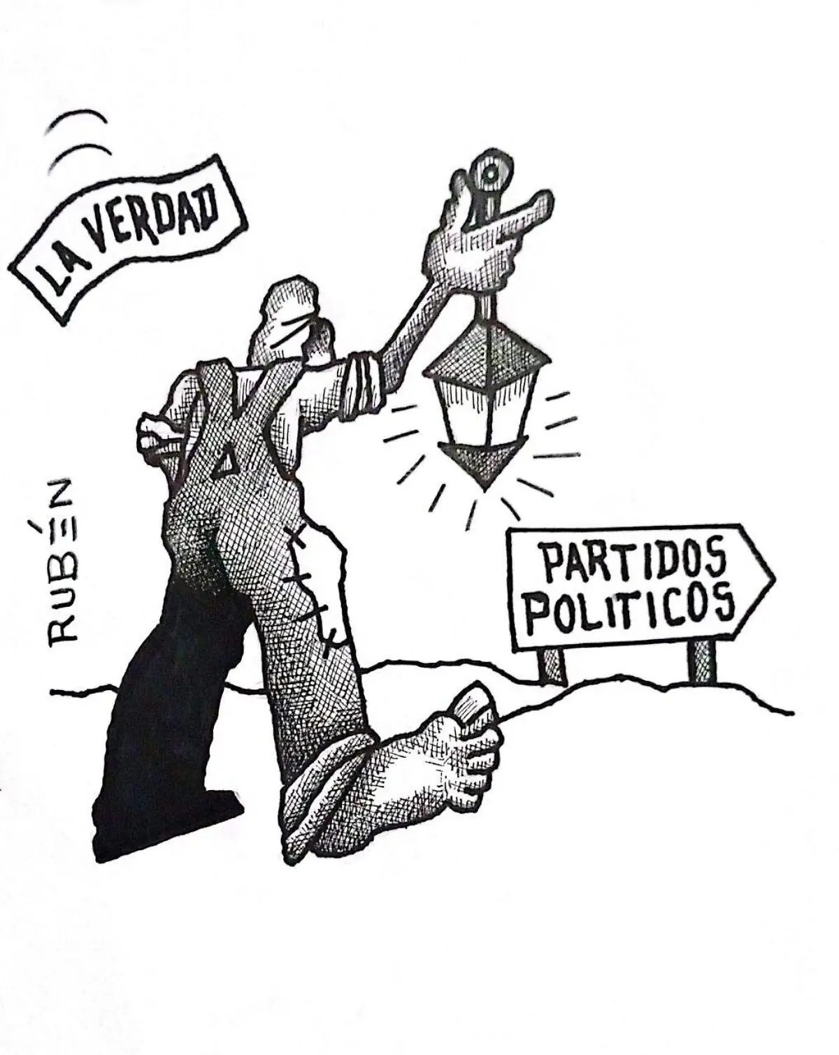 cartón RUBEN '' QUE BUSCARA DIÓGENES''