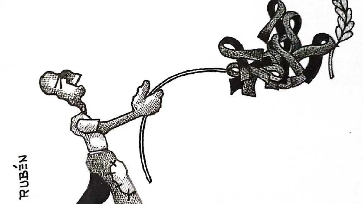 cartón RUBEN '' ME LLEVA LA TRISTESA''