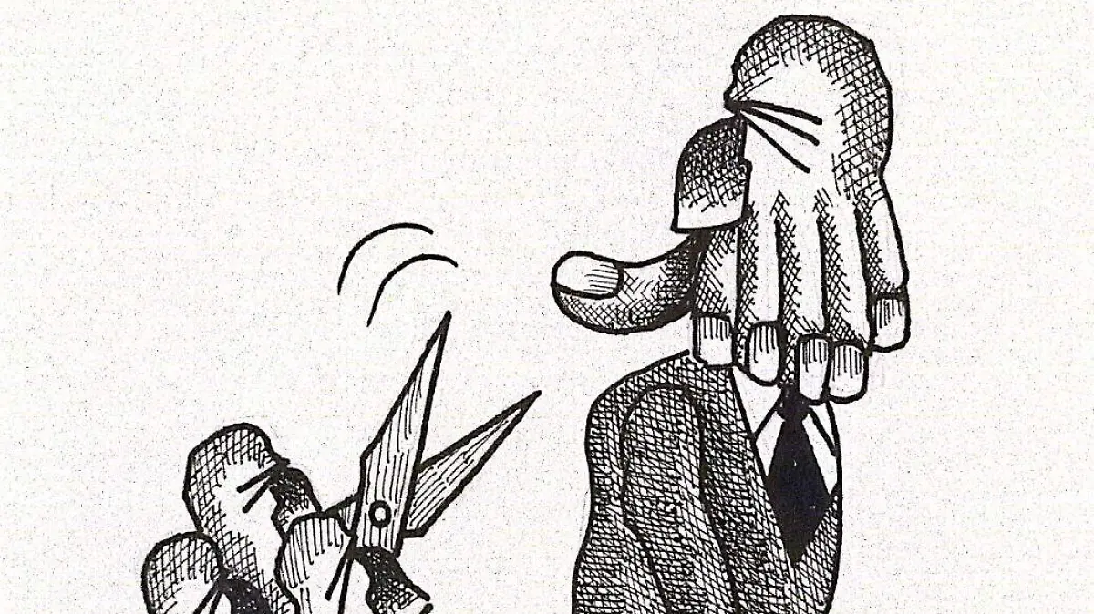 cartón RUBEN '' ABUNDAN LOS BARBEROS''