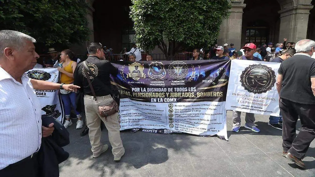 protesta de policias