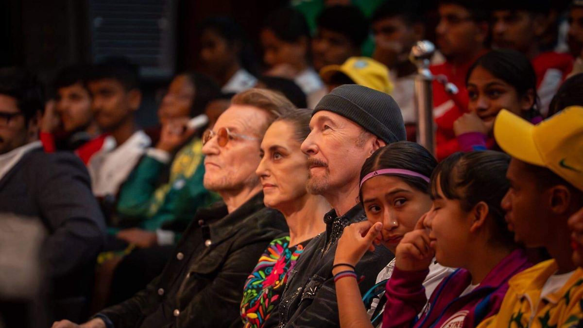 Sheinbaum convive con U2 en Asamblea General de la Copa Mundial de Niños de  la Calle - El Sol de México | Noticias, Deportes, Gossip, Columnas