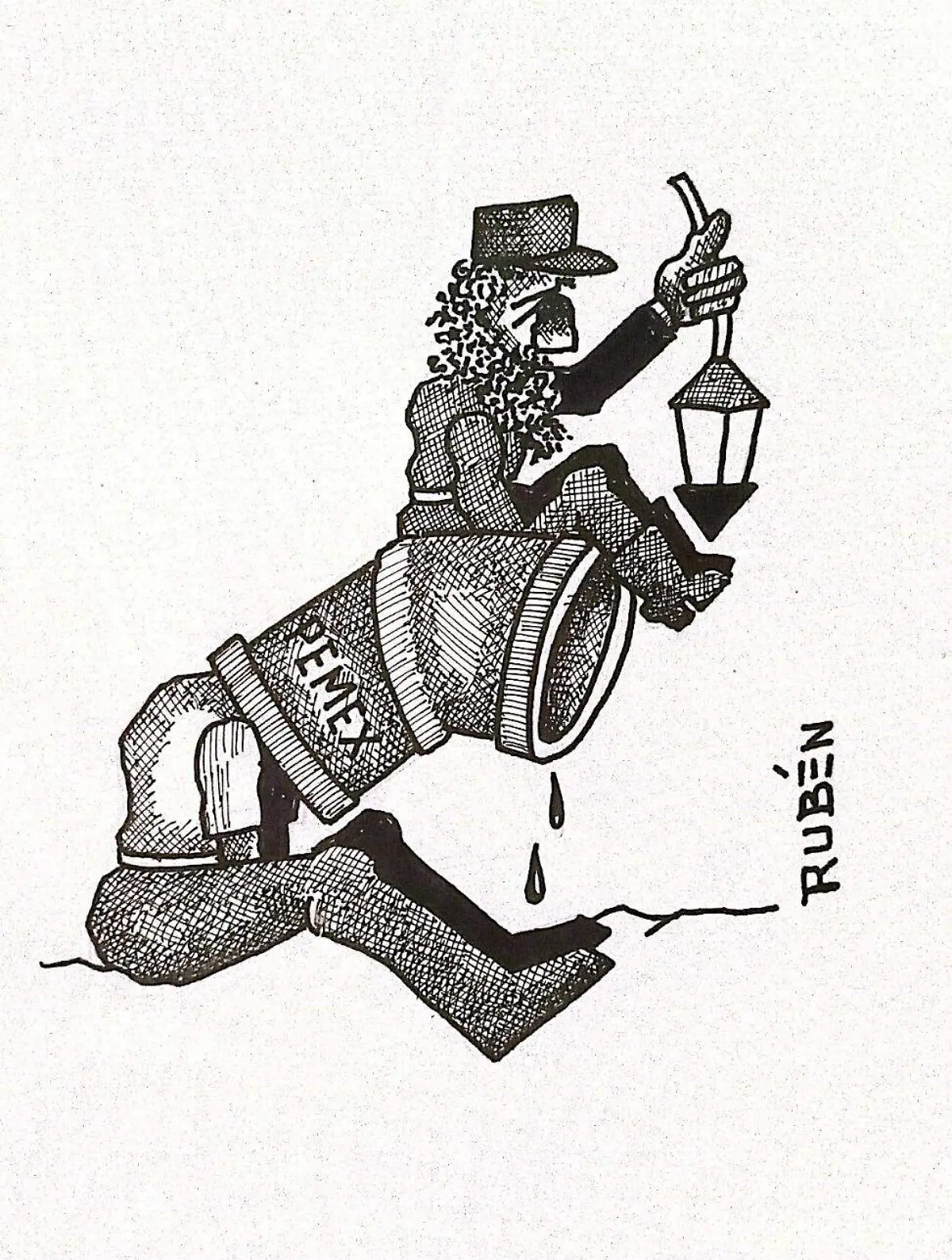 cartón RUBEN '' CANDIL DE LA CALLE''
