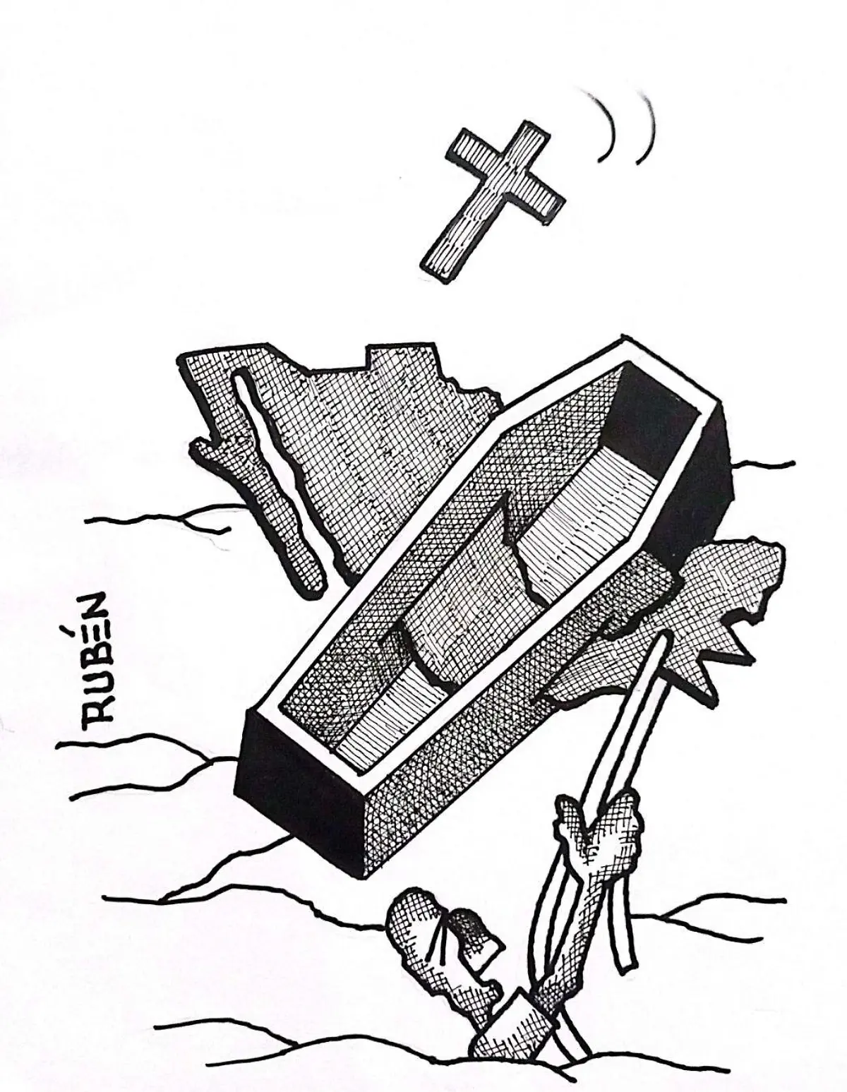 cartón Rubén ATORADO