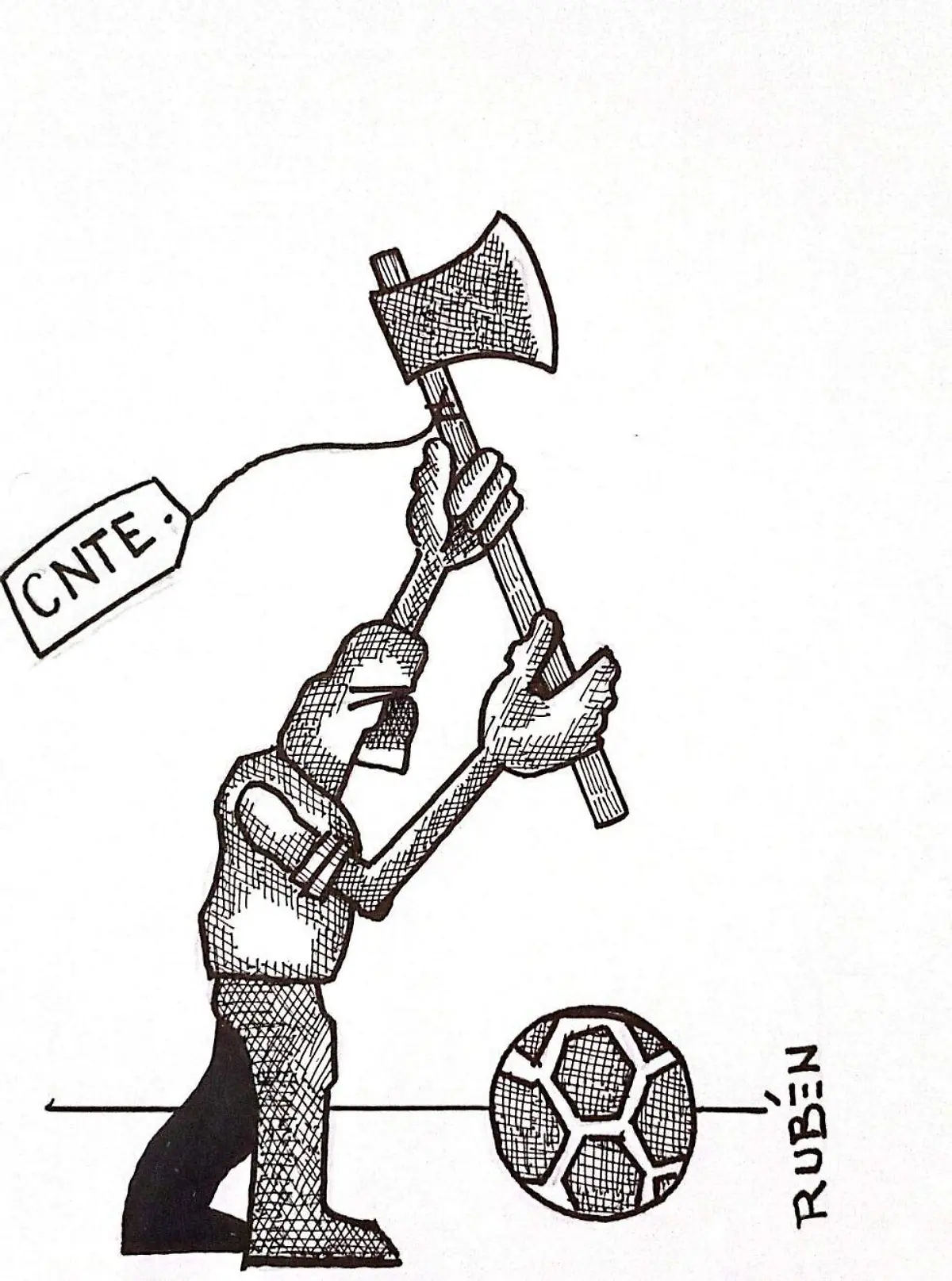 cartón Rubén  AMENAZA EN SERIO