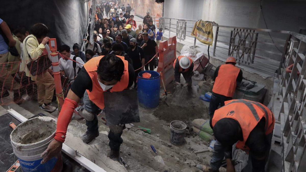 CAOS EN EL METRO: OBRAS AVANZAN, USUARIOS SUFREN