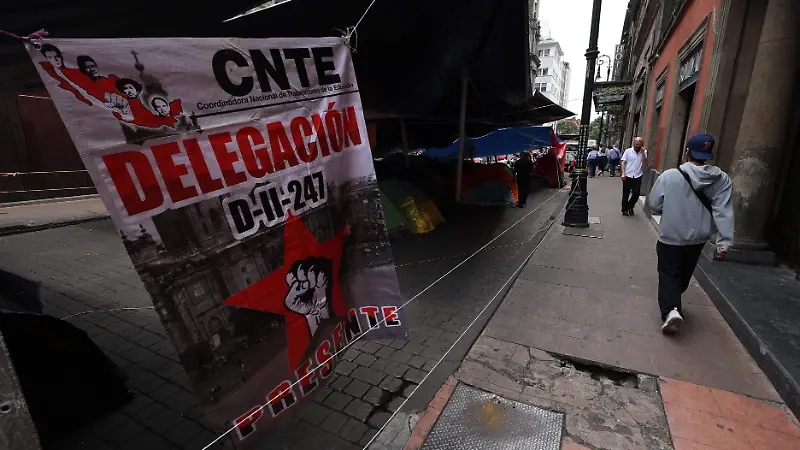 CNTE PLANTON centro histórico cdmx