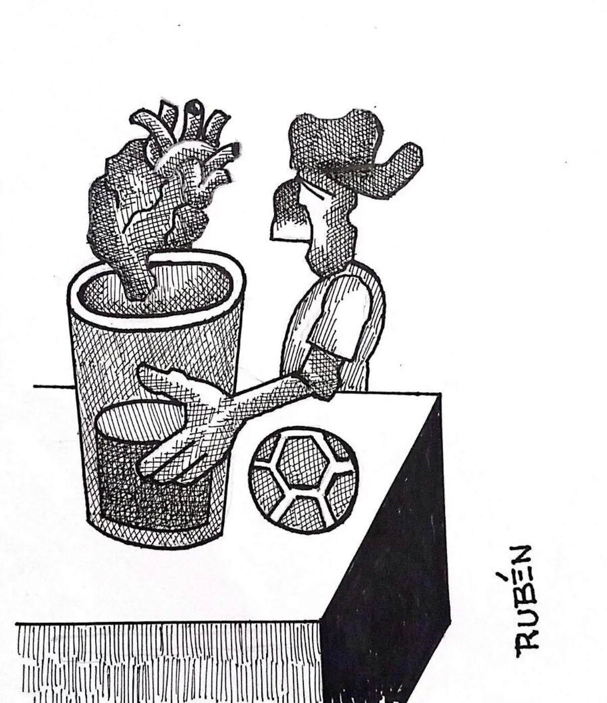 cartón Rubén APOYO TOTAL A LA COPA