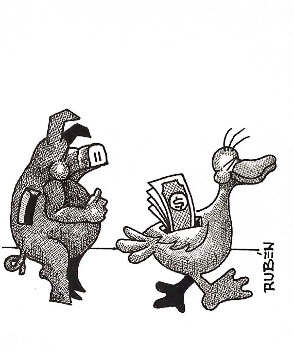 cartón Rubén QUÉ ENVIDIA
